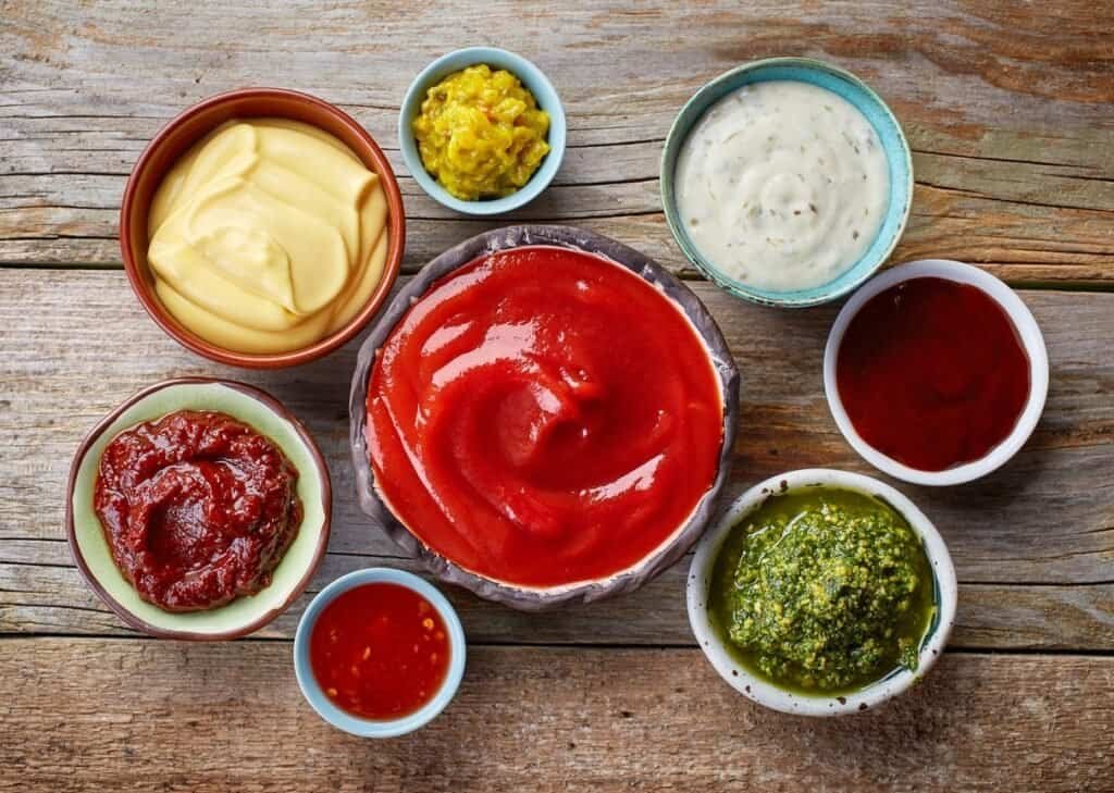various dip sauces
