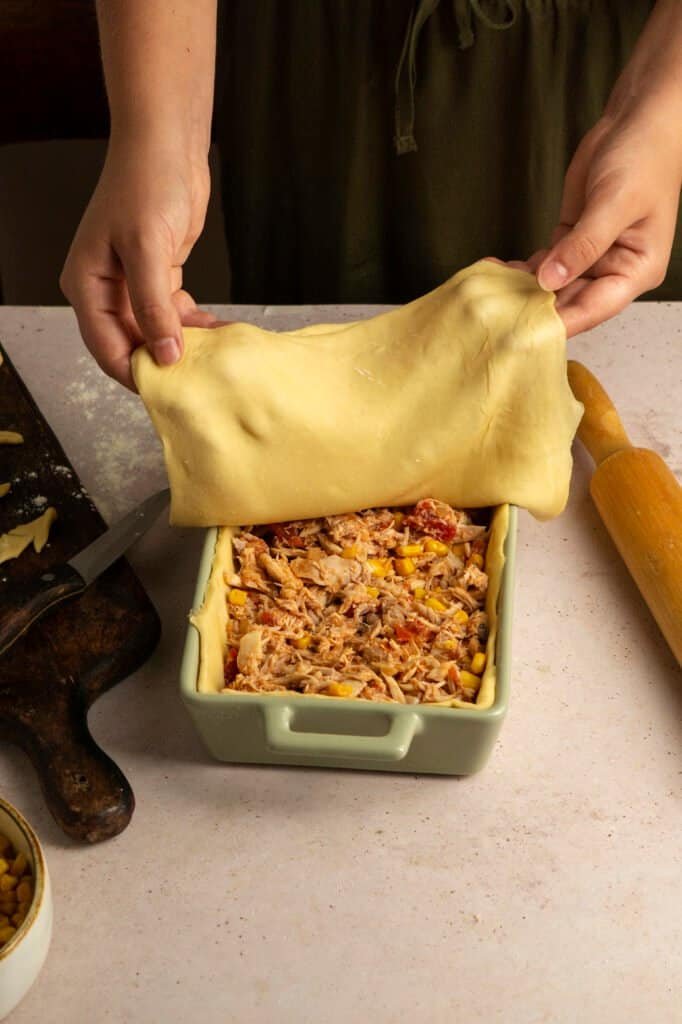 stuffing food